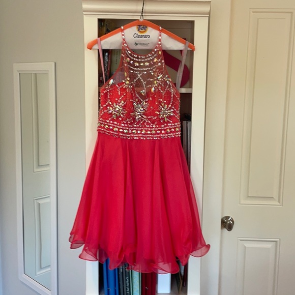 Dresses & Skirts - Short Hot Pink Blush Prom Dress
